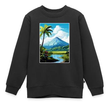 La Fortuna Costa Rica Vintage Reiseposter WPA - Kinder Premium Organic Sweatshirt - Schwarz - Vorne - AI Model Kid Female (0cm)