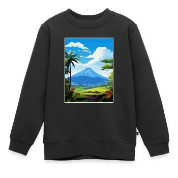 La Fortuna Costa Rica Vintage Reiseposter WPA - Kinder Premium Organic Sweatshirt - Schwarz - Vorne - AI Model Kid Female (0cm)