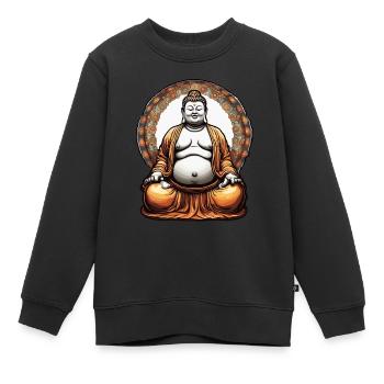 Buddha / Buddhismus / Glaube / Religion / Mantra - Kinder Premium Organic Sweatshirt - Schwarz - Vorne - AI Model Kid Female (0cm)