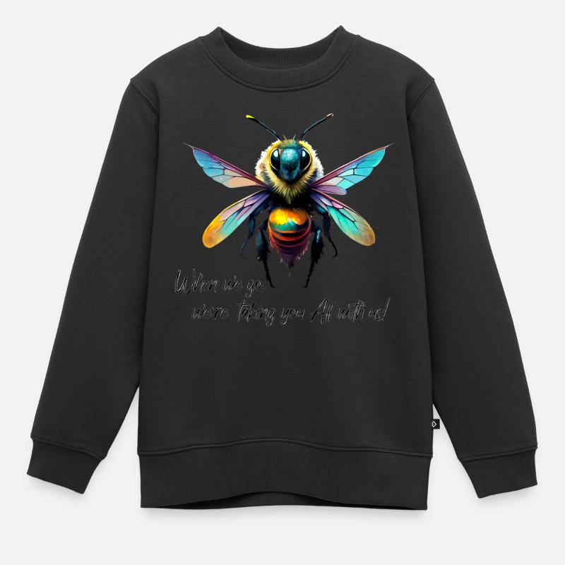 When we go - Kinder Premium Organic Sweatshirt - Schwarz