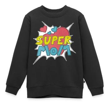 Muttertag supermom Super Mom beste Mutter Comic - Kinder Premium Organic Sweatshirt - Schwarz - Vorne - AI Model Kid Female (0cm)