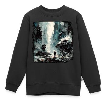 Apocalypse / Weltuntergang / Zerstörung / Anarchie - Kinder Premium Organic Sweatshirt - Schwarz - Vorne - AI Model Kid Female (0cm)
