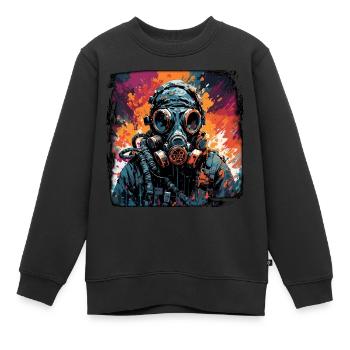 Apocalypse / Weltuntergang / Zerstörung / Anarchie - Kinder Premium Organic Sweatshirt - Schwarz - Vorne - AI Model Kid Female (0cm)