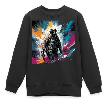 Apocalypse / Weltuntergang / Zerstörung / Anarchie - Kinder Premium Organic Sweatshirt - Schwarz - Vorne - AI Model Kid Female (0cm)