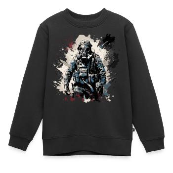 Apocalypse / Weltuntergang / Zerstörung / Anarchie - Kinder Premium Organic Sweatshirt - Schwarz - Vorne - AI Model Kid Female (0cm)