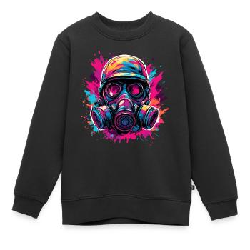 Apocalypse / Doomsday / Destruction / Anarchy - Kids Premium Organic Sweatshirt - black - Front - AI Model Kid Female (0cm)