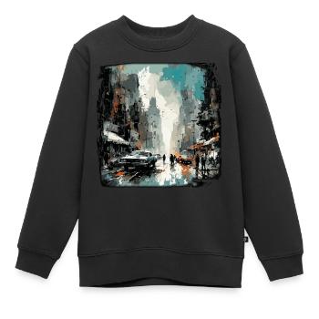 Apocalypse / Weltuntergang / Zerstörung / Anarchie - Kinder Premium Organic Sweatshirt - Schwarz - Vorne - AI Model Kid Female (0cm)