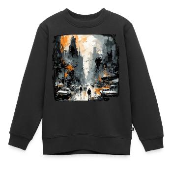 Apocalypse / Weltuntergang / Zerstörung / Anarchie - Kinder Premium Organic Sweatshirt - Schwarz - Vorne - AI Model Kid Female (0cm)