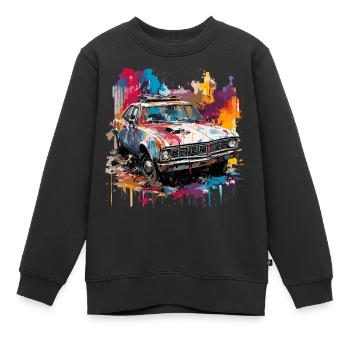 Apocalypse / Weltuntergang / Zerstörung / Anarchie - Kinder Premium Organic Sweatshirt - Schwarz - Vorne - AI Model Kid Female (0cm)