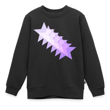 Stars pink purple pink gift idea pattern - Kids Premium Organic Sweatshirt - black - Front - AI Model Kid Female (0cm)