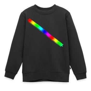 Stars colorful rainbow gift idea - Kids Premium Organic Sweatshirt - black - Front - AI Model Kid Female (0cm)