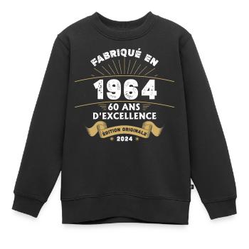 Made in 1964 60 Years of Original Excellence - Kids Premium Organic Sweatshirt - black - Front - AI Model Kid Female (0cm)
