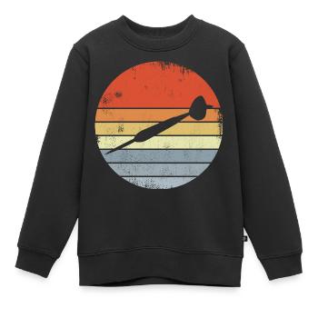 Vintage Dartpfeil - Kinder Premium Organic Sweatshirt - Schwarz - Vorne - AI Model Kid Female (0cm)