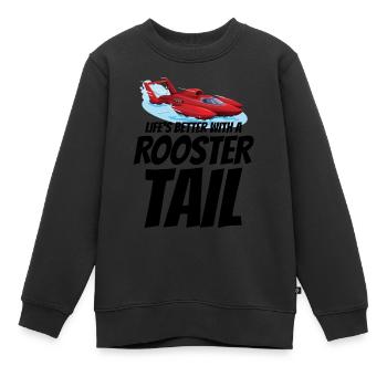 Rooster Tail Rumble : le plaisir des courses d’hydroplanes - Sweat Premium enfant bio - noir - Devant - AI Model Kid Female (0cm)
