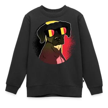 Belgien - Kinder Premium Organic Sweatshirt - Schwarz - Vorne - AI Model Kid Female (0cm)