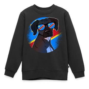 Demokratische Republik Kongo - Kinder Premium Organic Sweatshirt - Schwarz - Vorne - AI Model Kid Female (0cm)