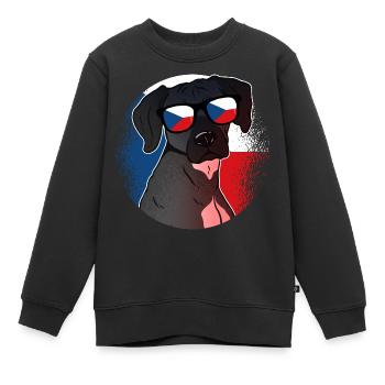 Czech Republic - Kids Premium Organic Sweatshirt - black - Front - AI Model Kid Female (0cm)