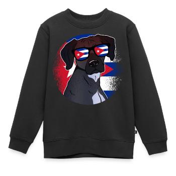 Kuba - Kinder Premium Organic Sweatshirt - Schwarz - Vorne - AI Model Kid Female (0cm)