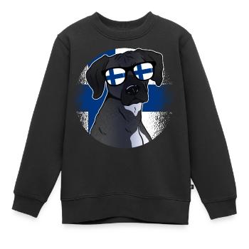 Finnland - Kinder Premium Organic Sweatshirt - Schwarz - Vorne - AI Model Kid Female (0cm)