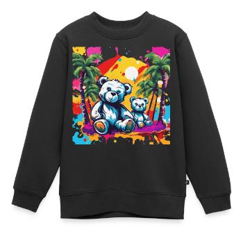 Teddybär / Kuscheltier / Stofftier / Geschenkidee - Kinder Premium Organic Sweatshirt - Schwarz - Vorne - AI Model Kid Female (0cm)