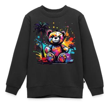 Teddybär / Kuscheltier / Stofftier / Geschenkidee - Kinder Premium Organic Sweatshirt - Schwarz - Vorne - AI Model Kid Female (0cm)