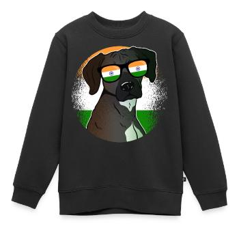Inde - Sweat Premium enfant bio - noir - Devant - AI Model Kid Female (0cm)