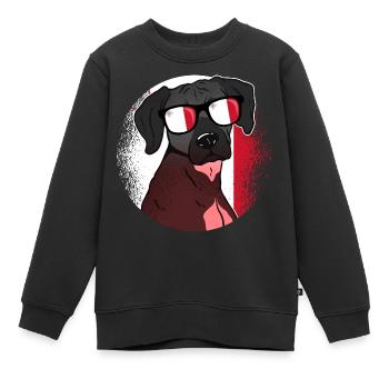 Malte - Sweat Premium enfant bio - noir - Devant - AI Model Kid Female (0cm)