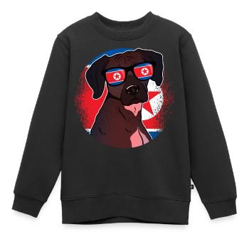 Nordkorea - Kinder Premium Organic Sweatshirt - Schwarz - Vorne - AI Model Kid Female (0cm)