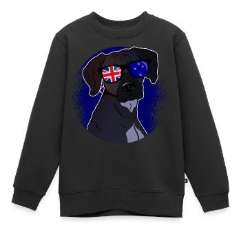Neuseeland - Kinder Premium Organic Sweatshirt - Schwarz - Vorne - AI Model Kid Female (0cm)