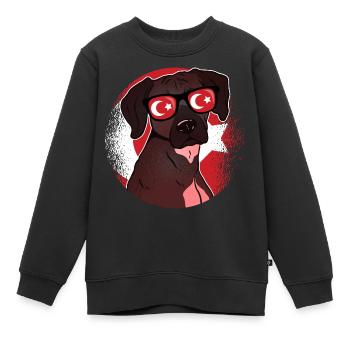 Osmanisches Reich - Kinder Premium Organic Sweatshirt - Schwarz - Vorne - AI Model Kid Female (0cm)
