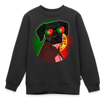 Portugal - Kinder Premium Organic Sweatshirt - Schwarz - Vorne - AI Model Kid Female (0cm)