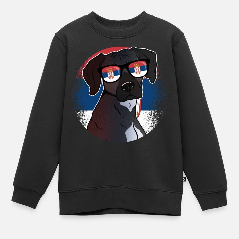 Serbien - Kinder Premium Organic Sweatshirt - Schwarz