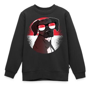 Singapur - Kinder Premium Organic Sweatshirt - Schwarz - Vorne - AI Model Kid Female (0cm)