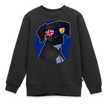 Turks and Caicos Islands - Kids Premium Organic Sweatshirt - black - Front - AI Model Kid Female (0cm)