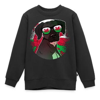 Pays de Galles - Sweat Premium enfant bio - noir - Devant - AI Model Kid Female (0cm)