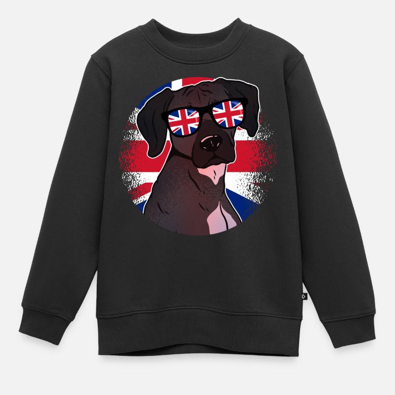 Großbritannien - Kinder Premium Organic Sweatshirt - Schwarz