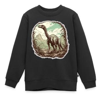 Dinosaurier / Tier / Urzeit / Reptil / Jungs - Kinder Premium Organic Sweatshirt - Schwarz - Vorne - AI Model Kid Female (0cm)
