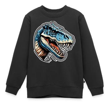 Dinosaurier / Tier / Urzeit / Reptil / Jungs - Kinder Premium Organic Sweatshirt - Schwarz - Vorne - AI Model Kid Female (0cm)