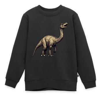 Dinosaurier / Tier / Urzeit / Reptil / Jungs - Kinder Premium Organic Sweatshirt - Schwarz - Vorne - AI Model Kid Female (0cm)