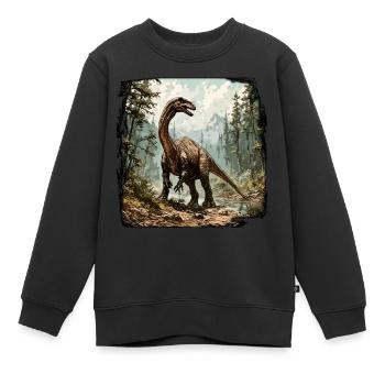 Dinosaurier / Tier / Urzeit / Reptil / Jungs - Kinder Premium Organic Sweatshirt - Schwarz - Vorne - AI Model Kid Female (0cm)
