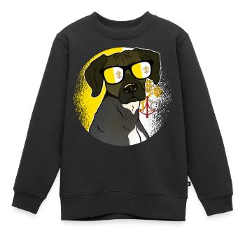 Vatikan - Kinder Premium Organic Sweatshirt - Schwarz - Vorne - AI Model Kid Female (0cm)