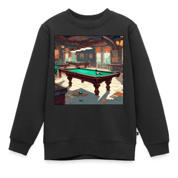 Billardtisch / Billiardkugel / 8 Ball / Pool / Kö - Kinder Premium Organic Sweatshirt - Schwarz - Vorne - AI Model Kid Female (0cm)
