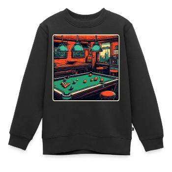 Billardtisch / Billiardkugel / 8 Ball / Pool / Kö - Kinder Premium Organic Sweatshirt - Schwarz - Vorne - AI Model Kid Female (0cm)