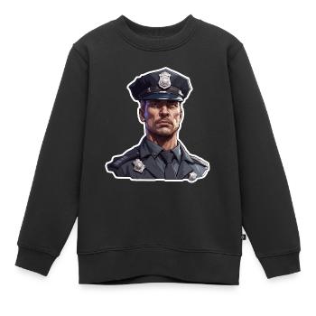 Polizei / Einsatz / Beruf / Job / Einsatzkräfte - Kinder Premium Organic Sweatshirt - Schwarz - Vorne - AI Model Kid Female (0cm)