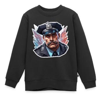 Polizei / Einsatz / Beruf / Job / Einsatzkräfte - Kinder Premium Organic Sweatshirt - Schwarz - Vorne - AI Model Kid Female (0cm)