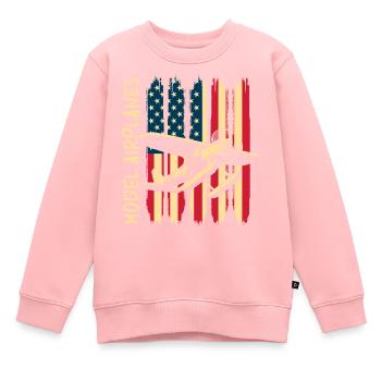 Maquettiste Modélisme Vol Hobby Pilote Aviateur - Sweat Premium enfant bio - rose - Devant - AI Model Kid Female (0cm)