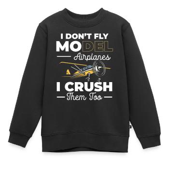 Modèles réduits d’avions Hobby Modellbau - Sweat Premium enfant bio - noir - Devant - AI Model Kid Female (0cm)