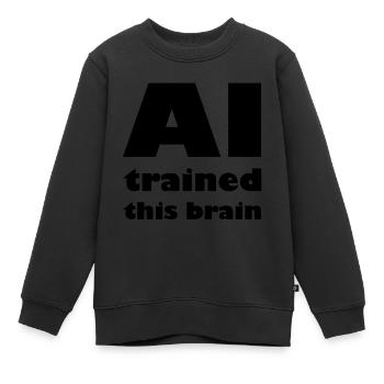 Die Roboter Intelligenz - Kinder Premium Organic Sweatshirt - Schwarz - Vorne - AI Model Kid Female (0cm)