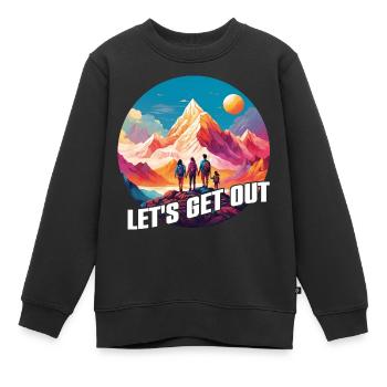 Nichts wie raus mit der Familie in die Natur - Kinder Premium Organic Sweatshirt - Schwarz - Vorne - AI Model Kid Female (0cm)