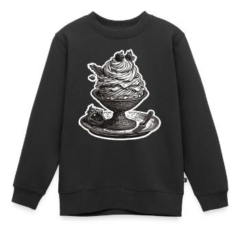 Eiscreme / Sorbet / Gelato / Sommer / Sonne - Kinder Premium Organic Sweatshirt - Schwarz - Vorne - AI Model Kid Female (0cm)